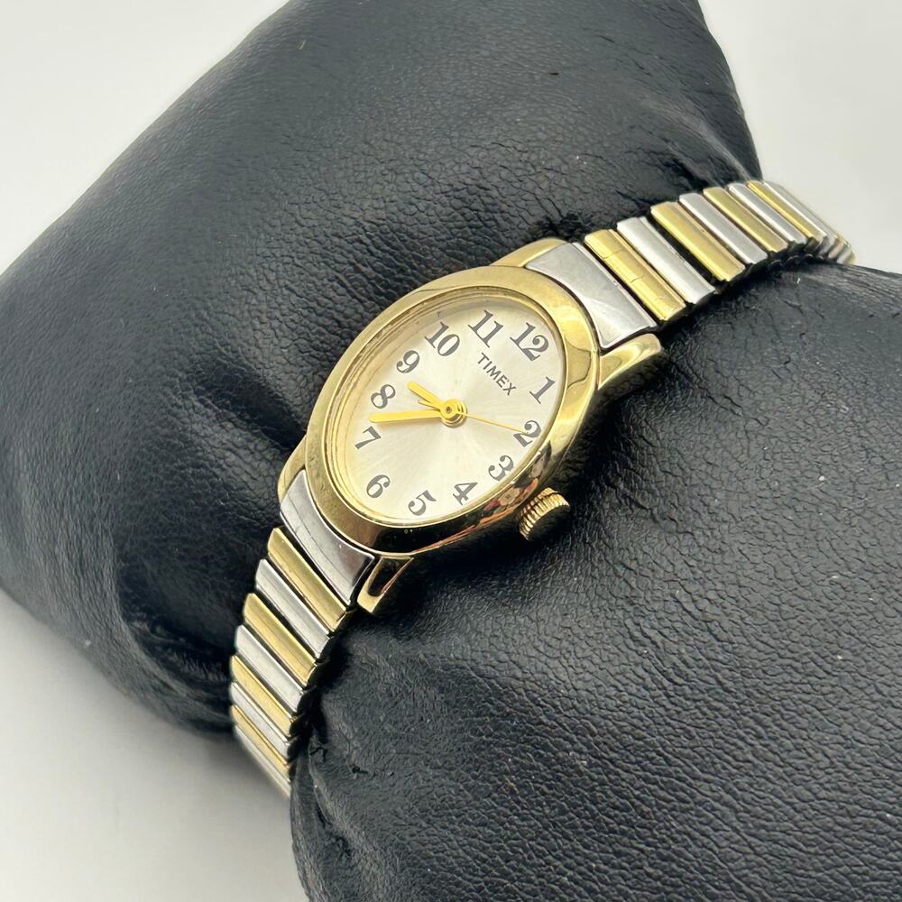 Timex Silver Gold Stainless Steel Women’s Fashion Watch, 18mm - Picture 2 of 8